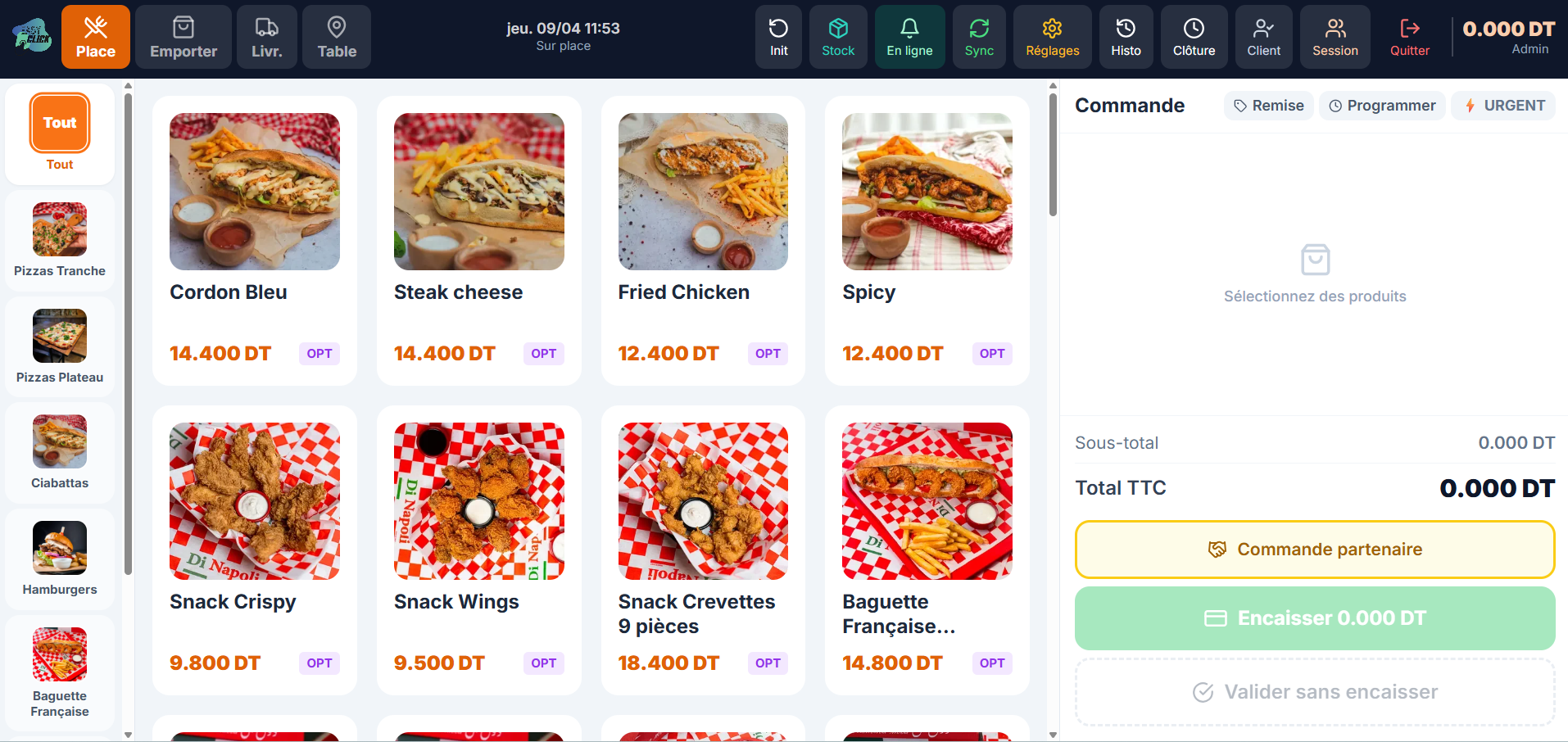EasyResto — vue 1