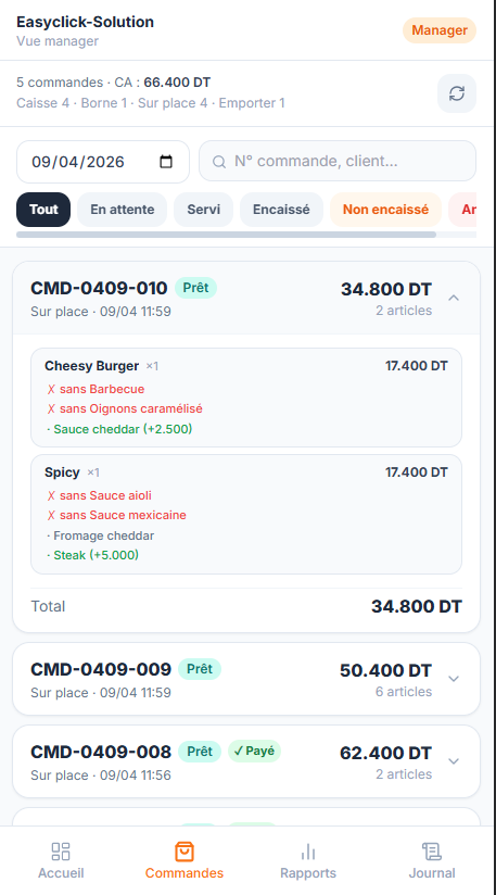 EasyResto — vue 9