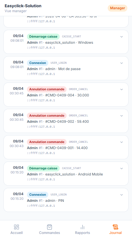 EasyResto — vue 13
